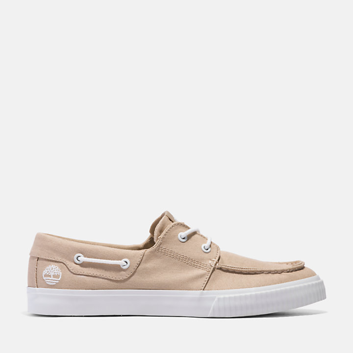 Lace-Up Low Trainer For Men in Beige-
