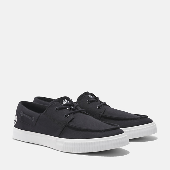 Lace-Up Low Trainer For Men in Black-