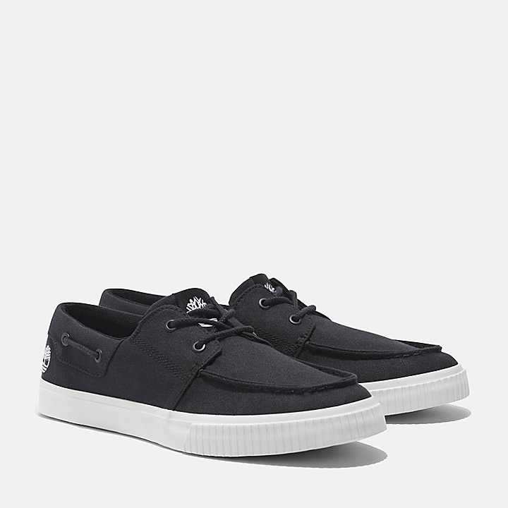 Lace-Up Low Trainer For Men in Black