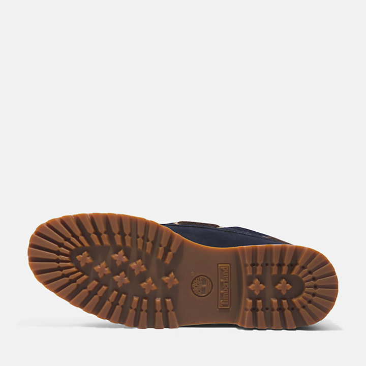 Sapato de Vela Cosido à Mão com 3 Ilhós Timberland® C.F. Stead™ para Homem em Camurça Azul Índigo-