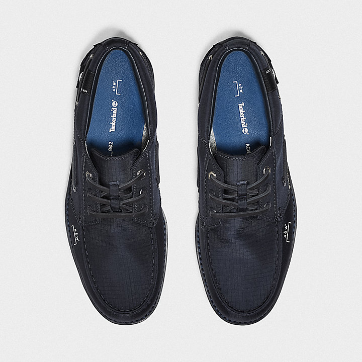 Timberland® x A-Cold-Wall* 3-Eye Stacked Lug Boat Shoe for Men in Navy