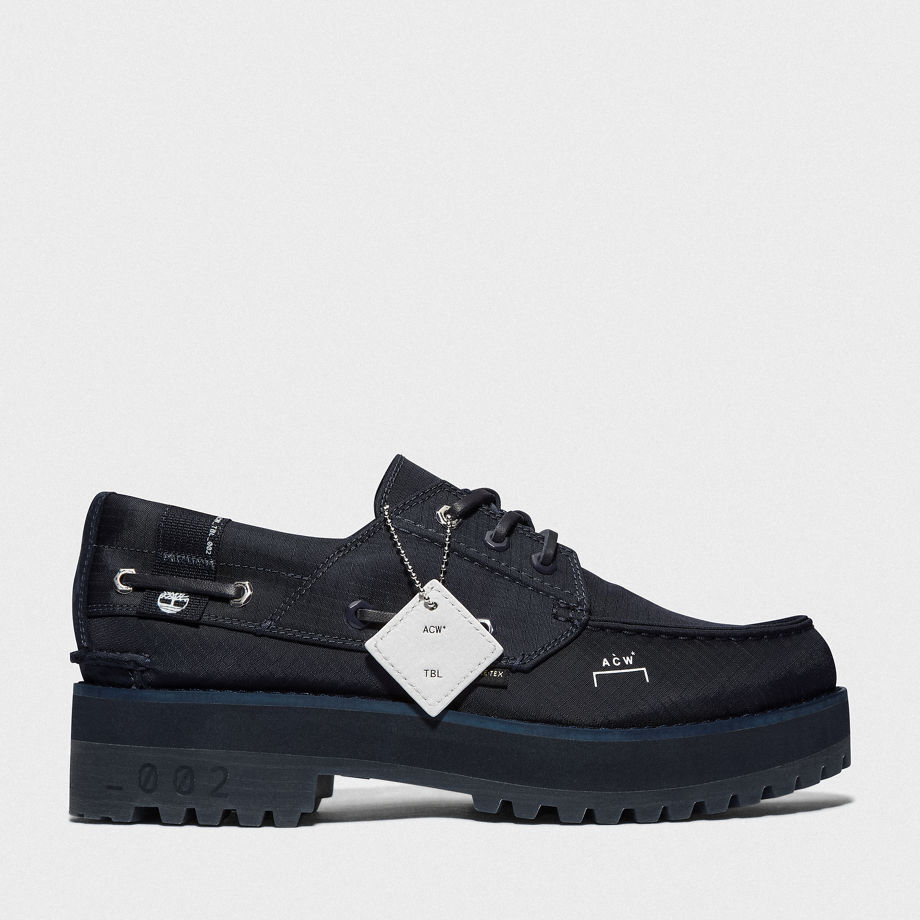 Timberland X A-cold-wall* 3-eye Stacked Lug Boat Shoe For Men In Navy Navy