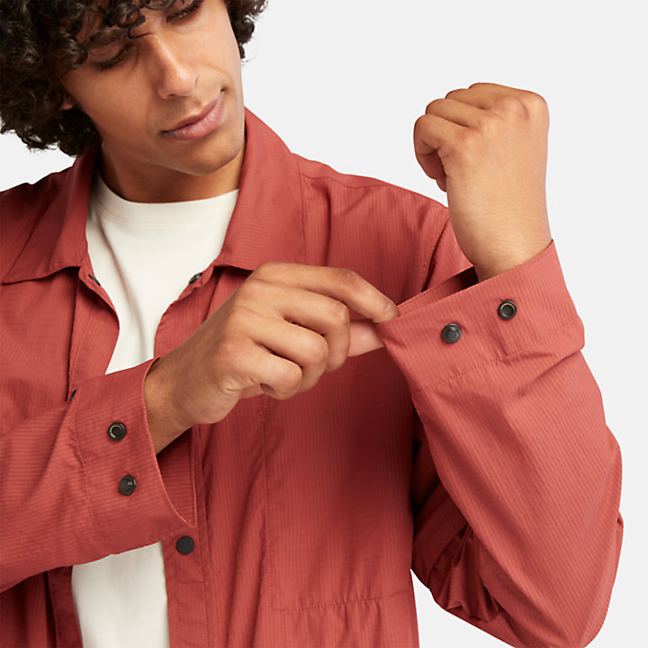 Strapazierfähige wasserabweisende 2-in-1-Hemdjacke für Herren in Rot-