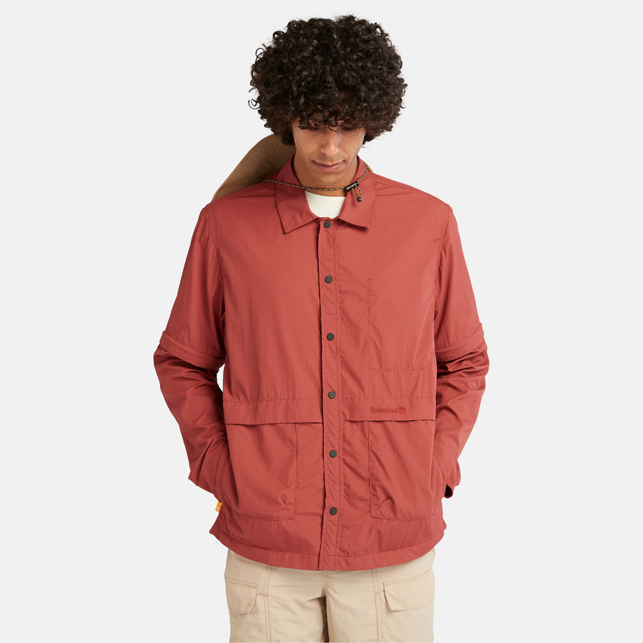 Timberland Durable Water Repellent 2-in-1 Overshirt For Men In Red Red, Size M