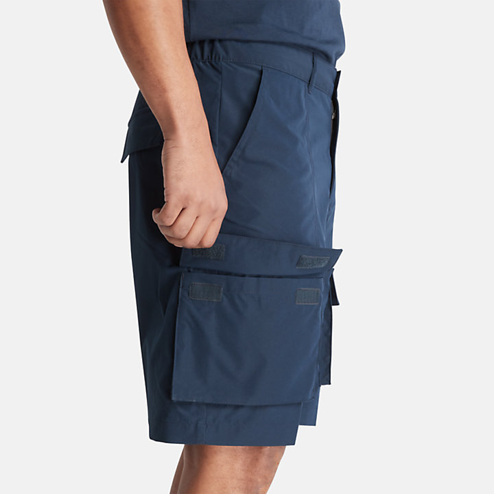 Water Repellent Outdoor Cargo Shorts for Men in Navy-