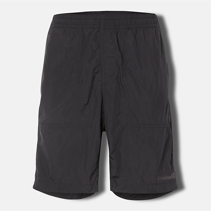 Pantalones cortos plegables de secado rápido para hombre en negro-