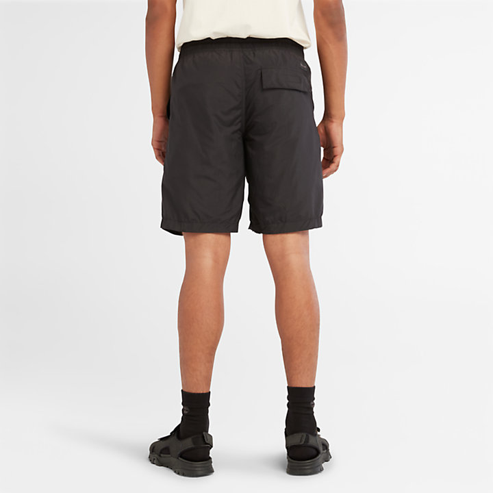 Pantalones cortos plegables de secado rápido para hombre en negro-