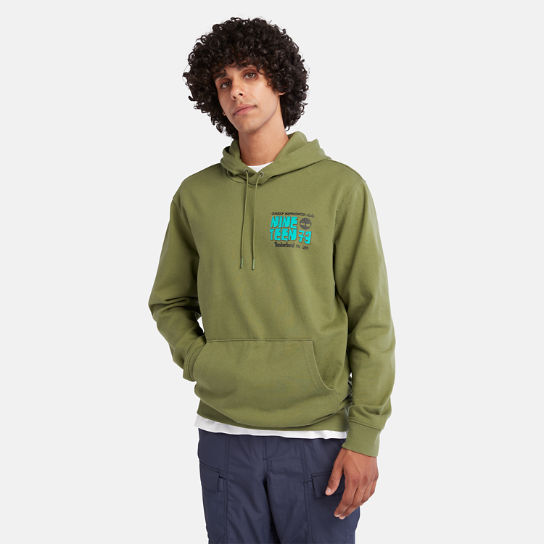 Sudadera con capucha Outdoor Graphic LB unisex en verde oscuro | Timberland