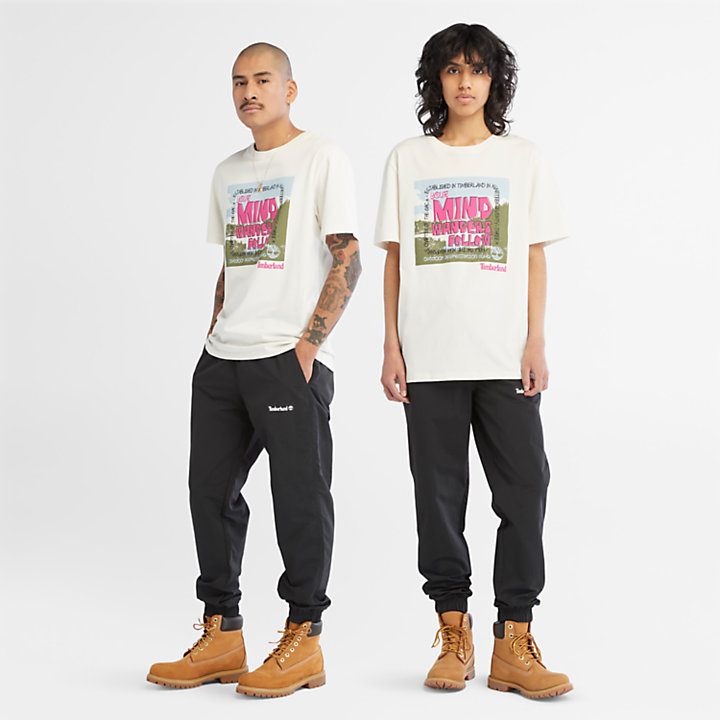 All Gender Outdoor Graphic Tee in White-