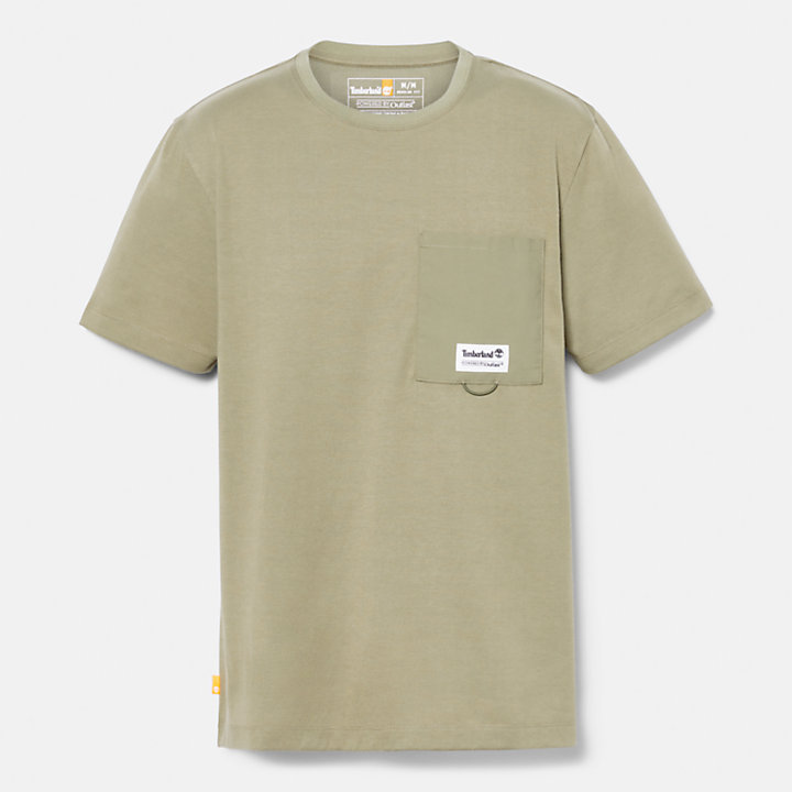 T-shirt com Bolso Outlast para Homem em verde-