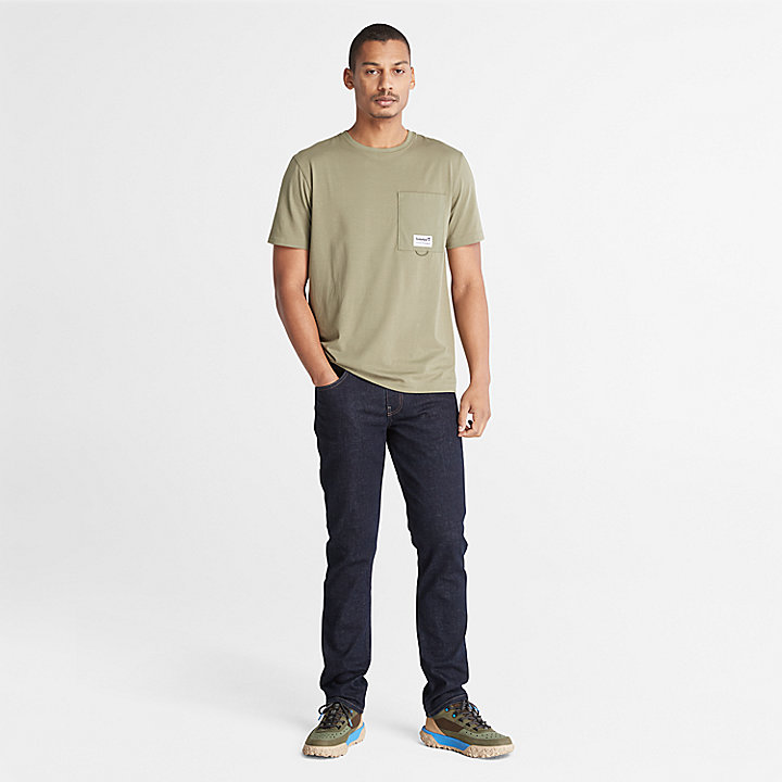 T-shirt avec poche Outlast pour homme en vert