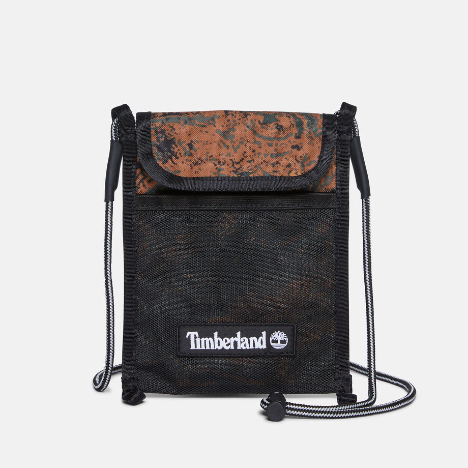 Timberland Printed Mini Crossbody Bag In Brown Brown Unisex, Size ONE