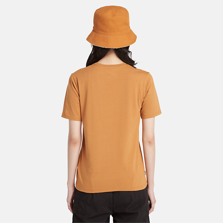 Stack Logo T-Shirt for Women in Dark Yellow-
