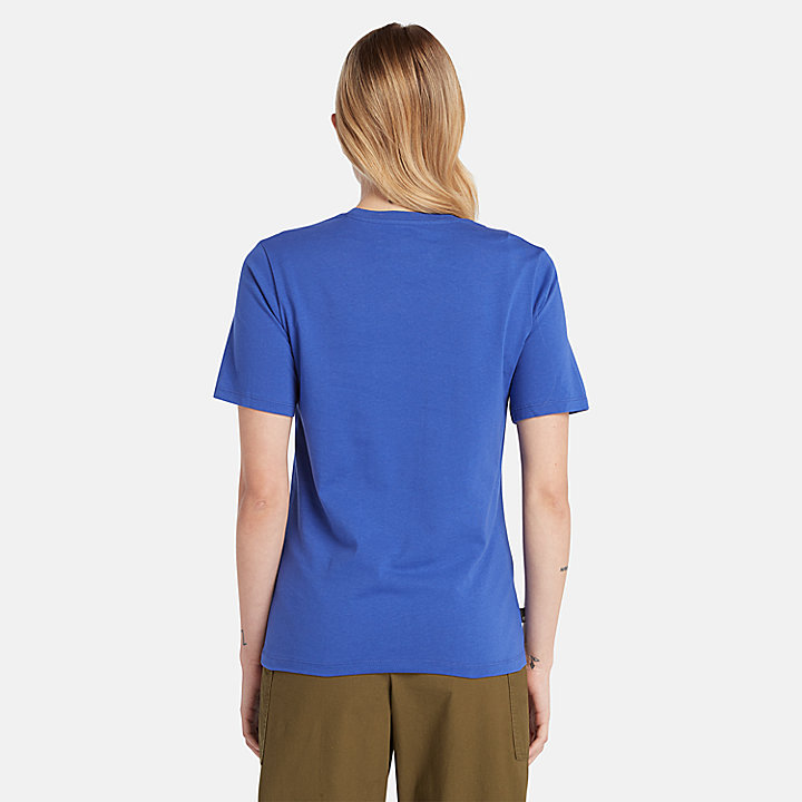 T-shirt Stack Logo da Donna in blu