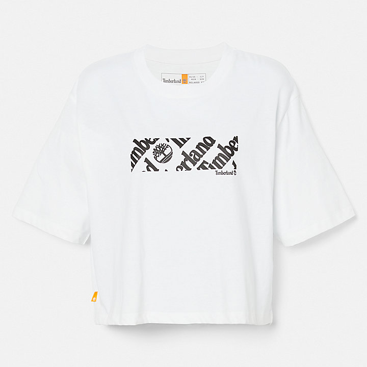 T-shirt Curta Logo Pack para Mulher em branco