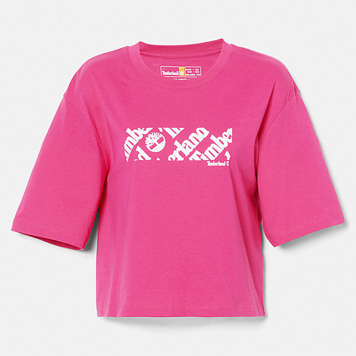 Logo Pack Cropped T-Shirt für Damen in Pink