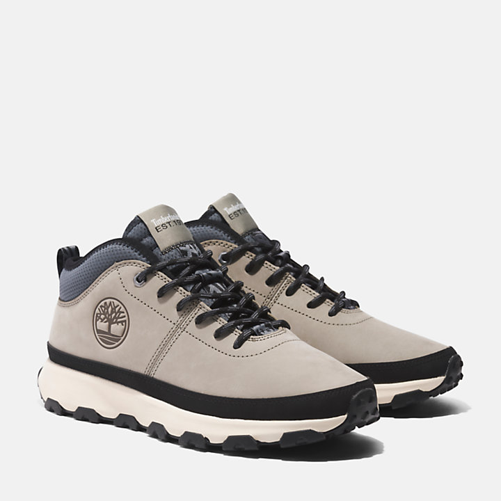 Winsor Trail Leather Trainer for Men in Beige-