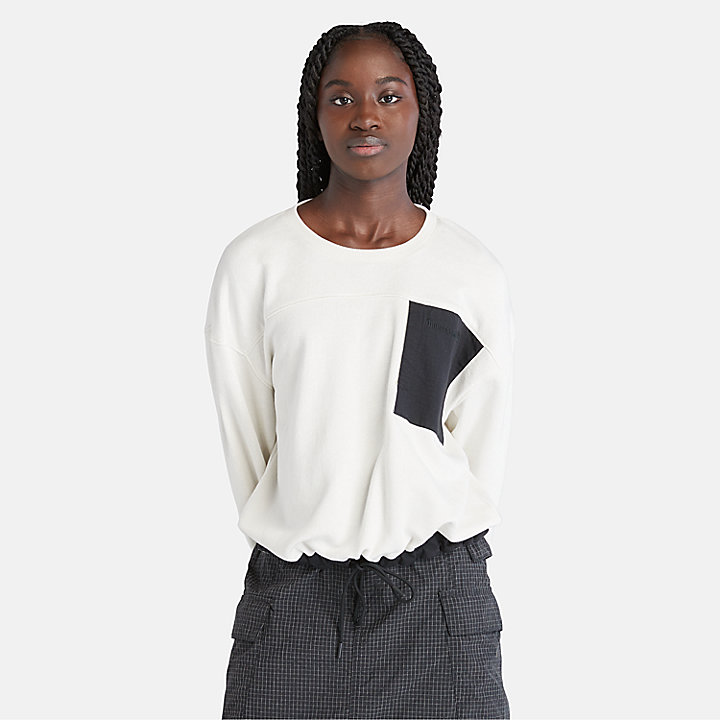 Bold Beginnings Crewneck Sweatshirt for Women in White