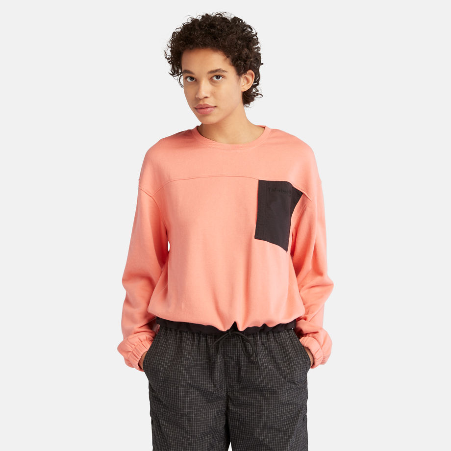 Timberland Bold Beginnings Crewneck Sweatshirt For Women In Pink Pink, Size M