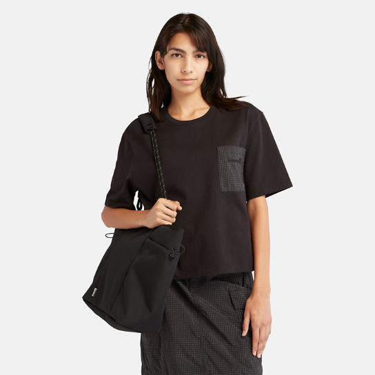 T-shirt en matières mixtes Bold Beginnings pour femme en noir | Timberland