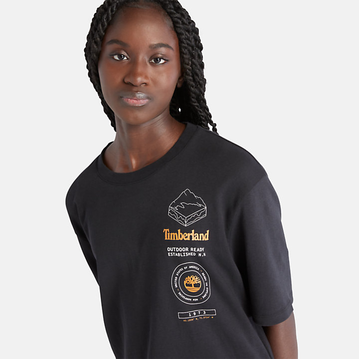 T-shirt Gráfica TimberFRESH™ para Mulher em preto-