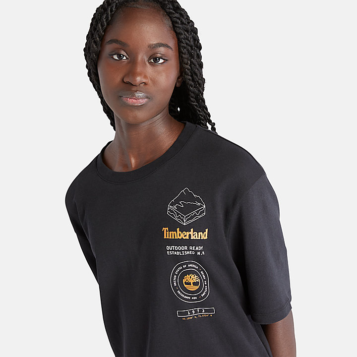 T-shirt con Grafica TimberFRESH™ da Donna in colore nero