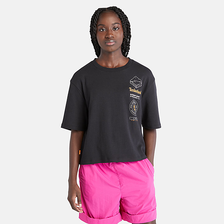T-shirt con Grafica TimberFRESH™ da Donna in colore nero