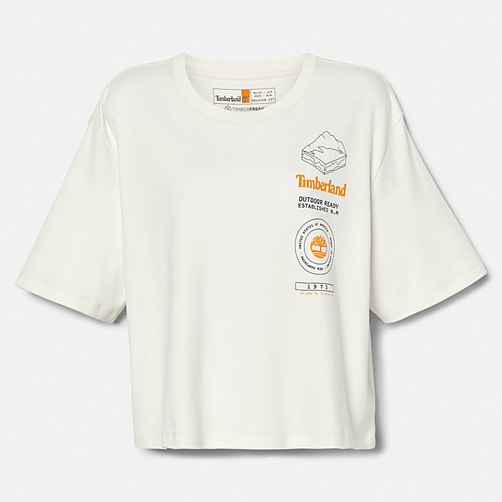 T-shirt Gráfica TimberFRESH™ para Mulher em branco
