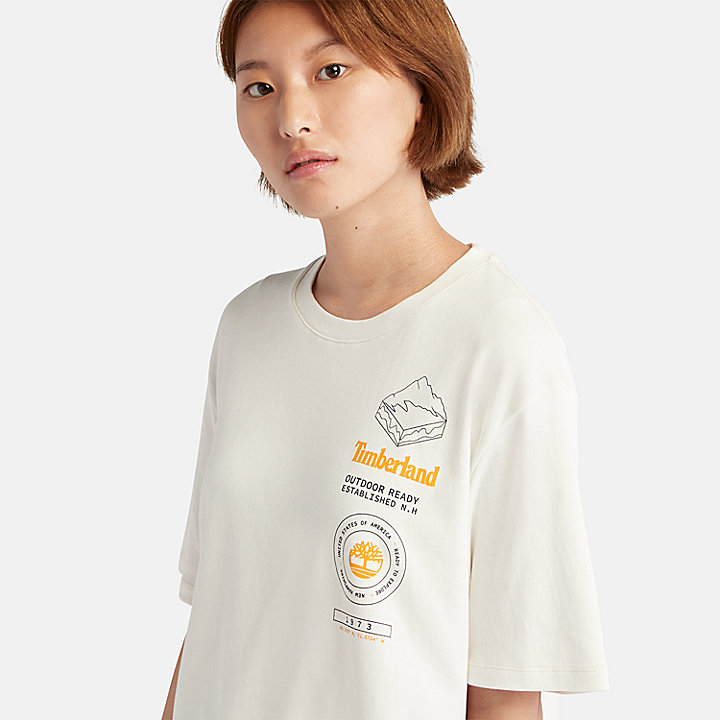 T-shirt Gráfica TimberFRESH™ para Mulher em branco