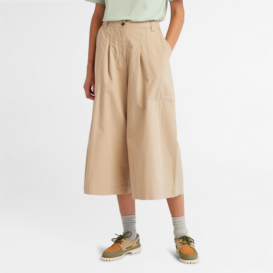 Timberland Workwear Styled Utility Culotte For Women In Beige Beige