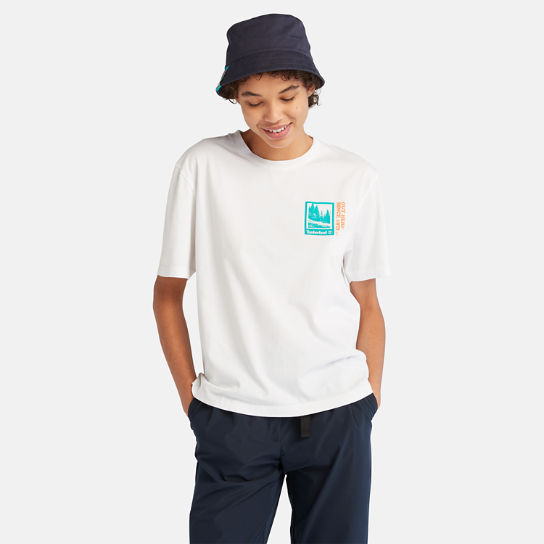 T-shirt con Grafica Out Here da Donna in bianco | Timberland