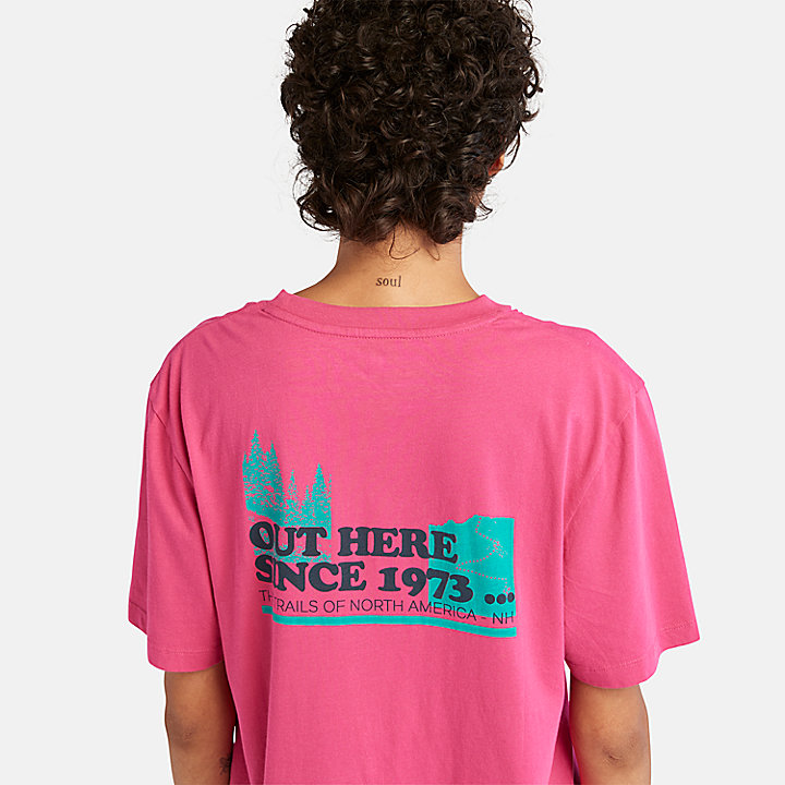 Out Here Grafik-T-Shirt für Damen in Pink