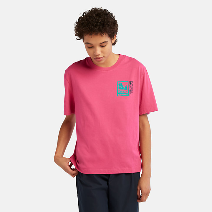 Out Here Graphic Tee for Women in Pink-