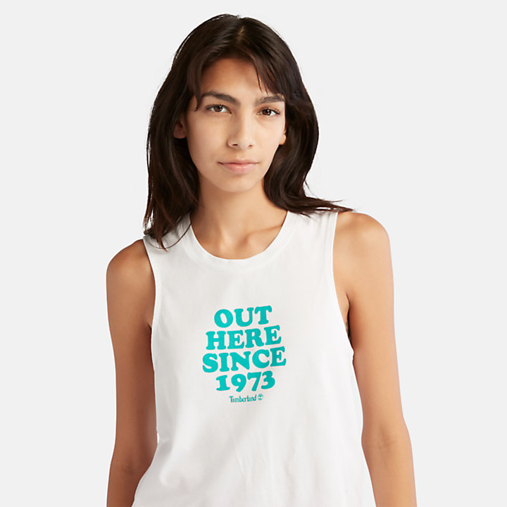 Out Here Vest Top for Women in White-