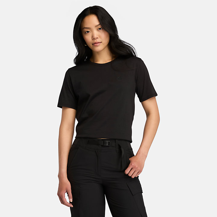 Dunstan T-shirt voor dames in zwart-