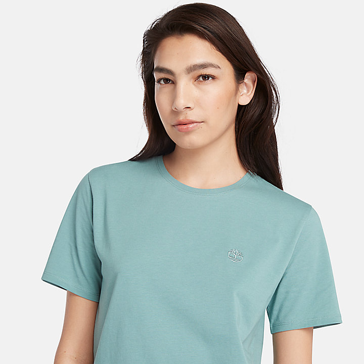 T-shirt Exeter River para Mulher em azul-petróleo