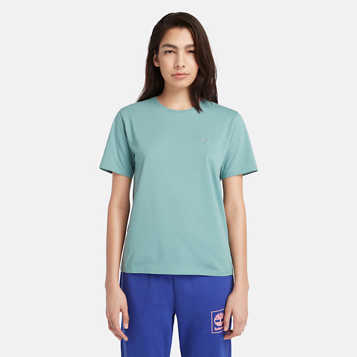 Camiseta Exeter River para mujer en azul verdoso-
