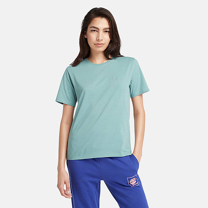 Exeter River T-shirt voor dames in groenblauw