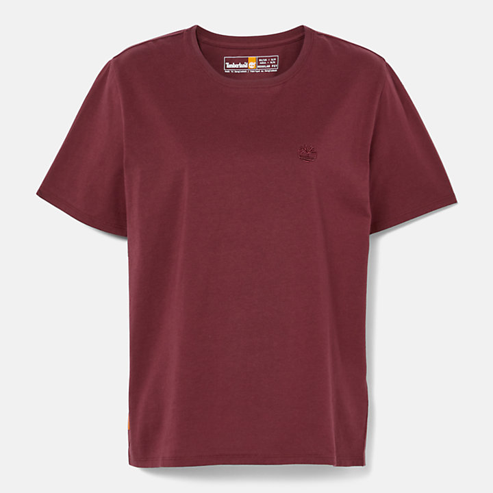 Exeter River T-Shirt for Women in Burgundy-
