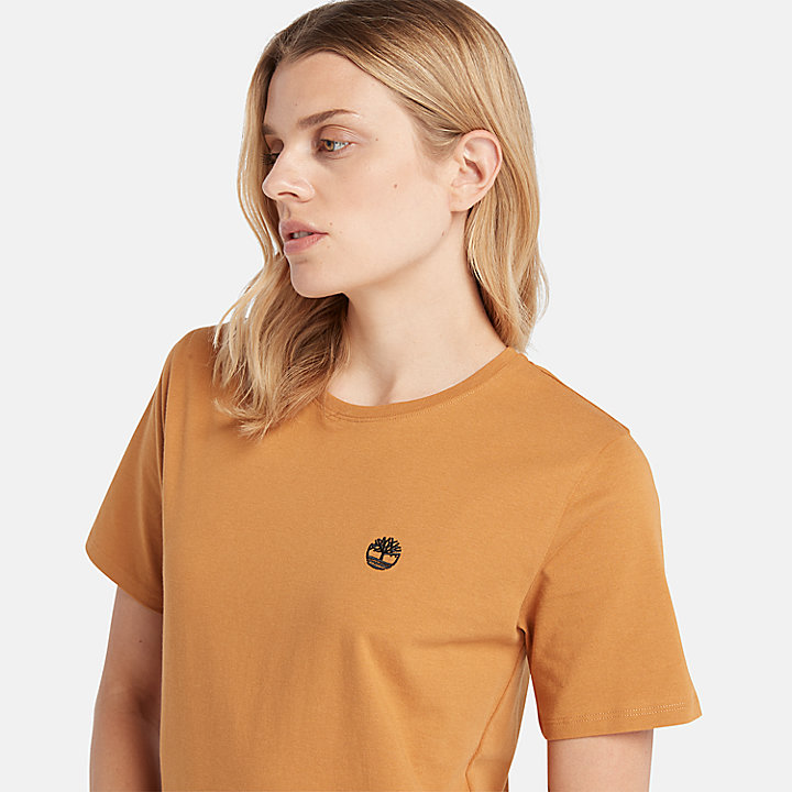 T-shirt Exeter River para Mulher em amarelo-escuro