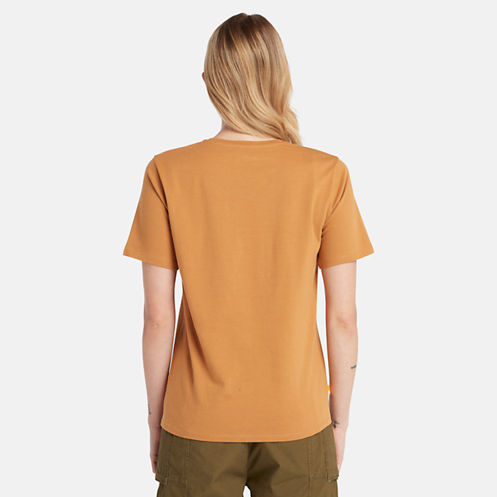 T-shirt Exeter River para Mulher em amarelo-escuro-