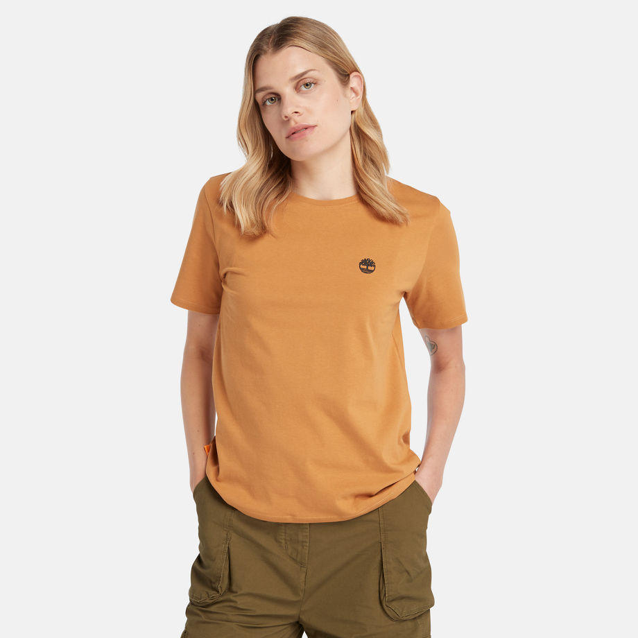 Timberland Exeter River T-shirt For Women In Dark Yellow Yellow, Size S