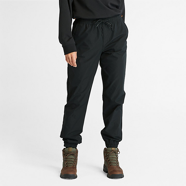 Woven Jogger Trousers for Women in Black