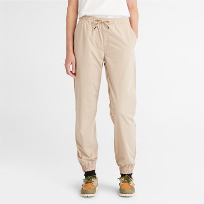 Timberland Woven Jogger Trousers For Women In Beige Beige