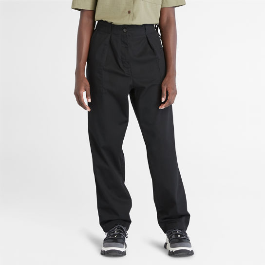 Pantalon de travail plissé pour femme en noir | Timberland