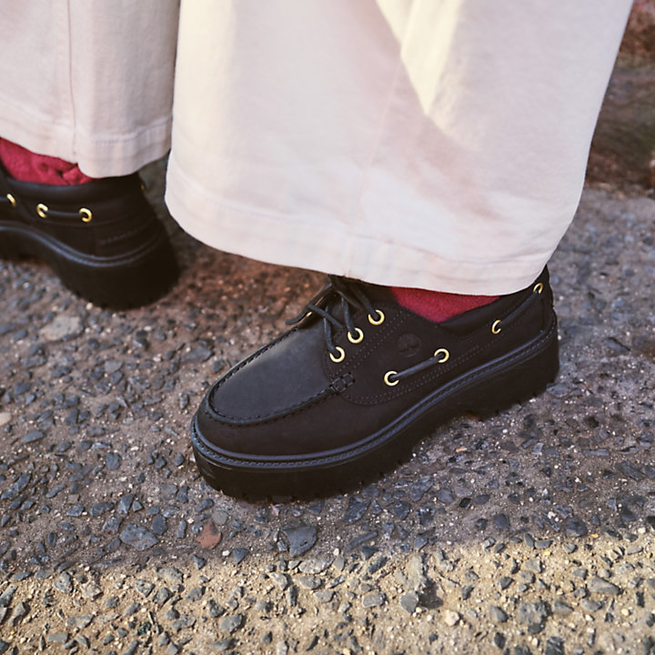Stone Street Boat Shoe For Women in Black | Timberland