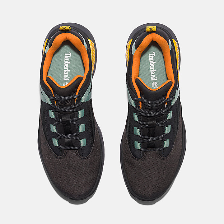 Euro Trekker Lace-Up Low Trainer for Men in Black/Yellow