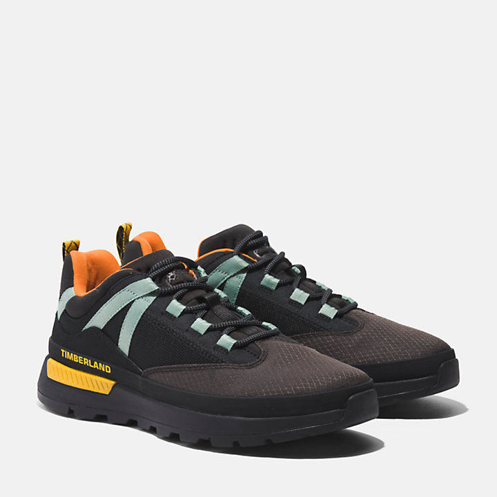 Euro Trekker Lace-Up Low Trainer for Men in Black/Yellow | Timberland