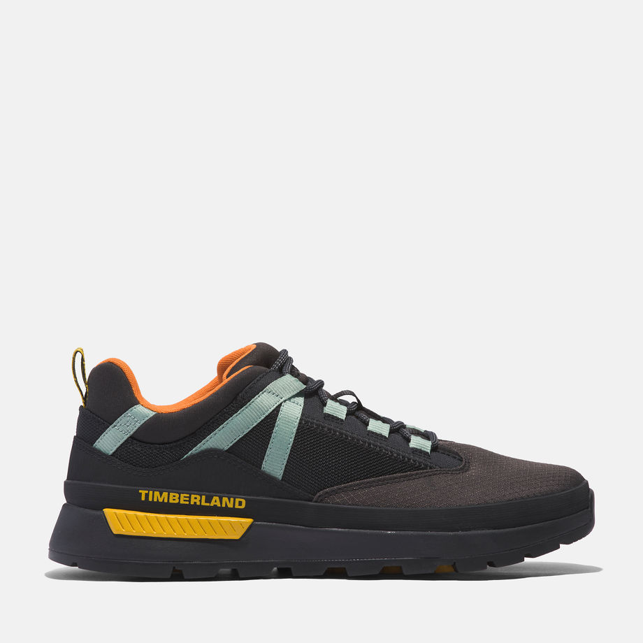 Timberland Euro Trekker Lace-up Low Trainer For Men In Black/yellow Black