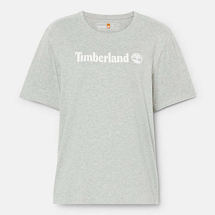 T-shirt met logo voor dames in grijs